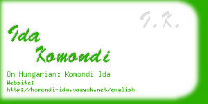 ida komondi business card